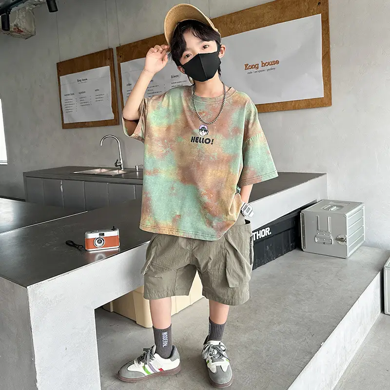 Summer T-shirt for Boys Cartoon Print Puffy Cotton — feature 3