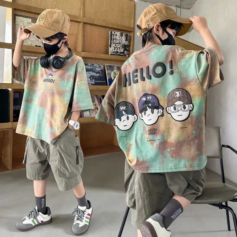 Summer T-shirt for Boys Cartoon Print Puffy Cotton — feature 6