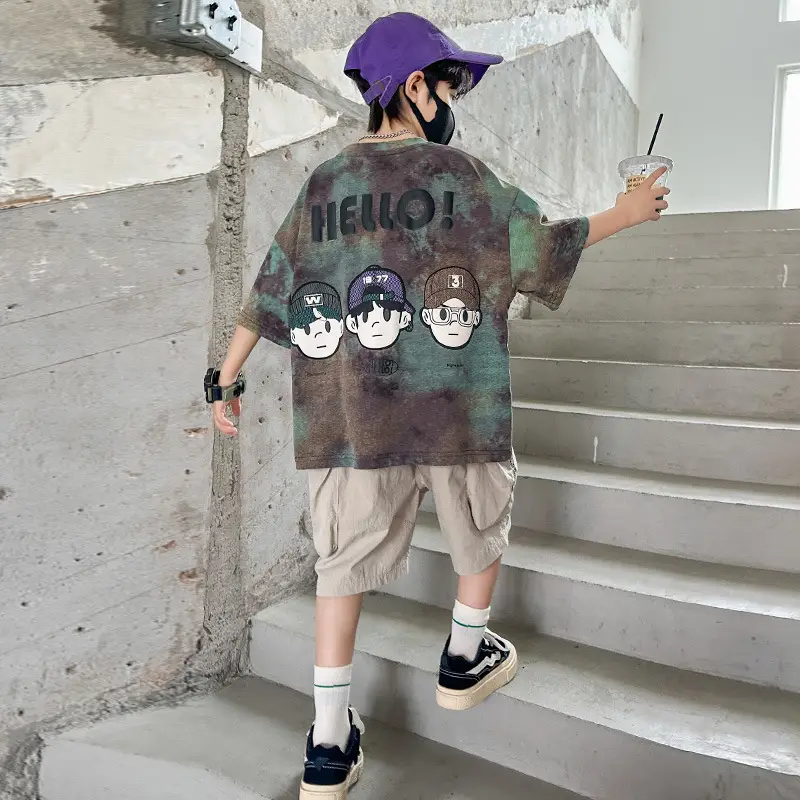 Summer T-shirt for Boys Cartoon Print Puffy Cotton — feature 7