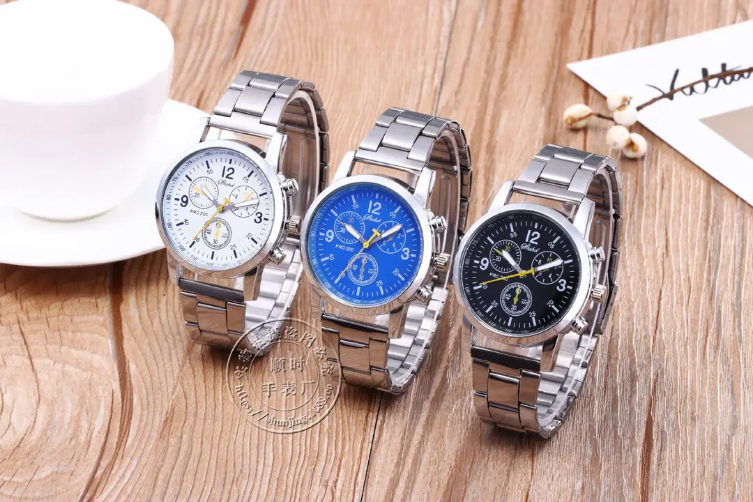 Aliexpress Watch Geneva Three-Eye Six-Hand Steel Band Quartz Watch Fashion Wristwatch Multifunctional Men's Watch — feature 1