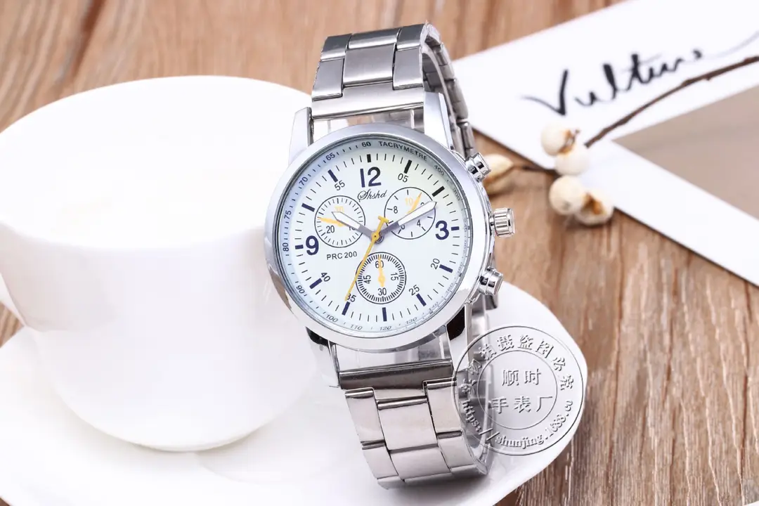 Aliexpress Watch Geneva Three-Eye Six-Hand Steel Band Quartz Watch Fashion Wristwatch Multifunctional Men's Watch — feature 2