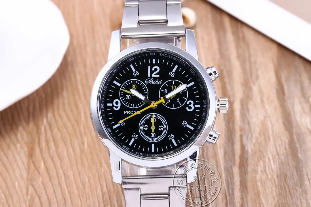 Aliexpress Watch Geneva Three-Eye Six-Hand Steel Band Quartz Watch Fashion Wristwatch Multifunctional Men's Watch — feature 3