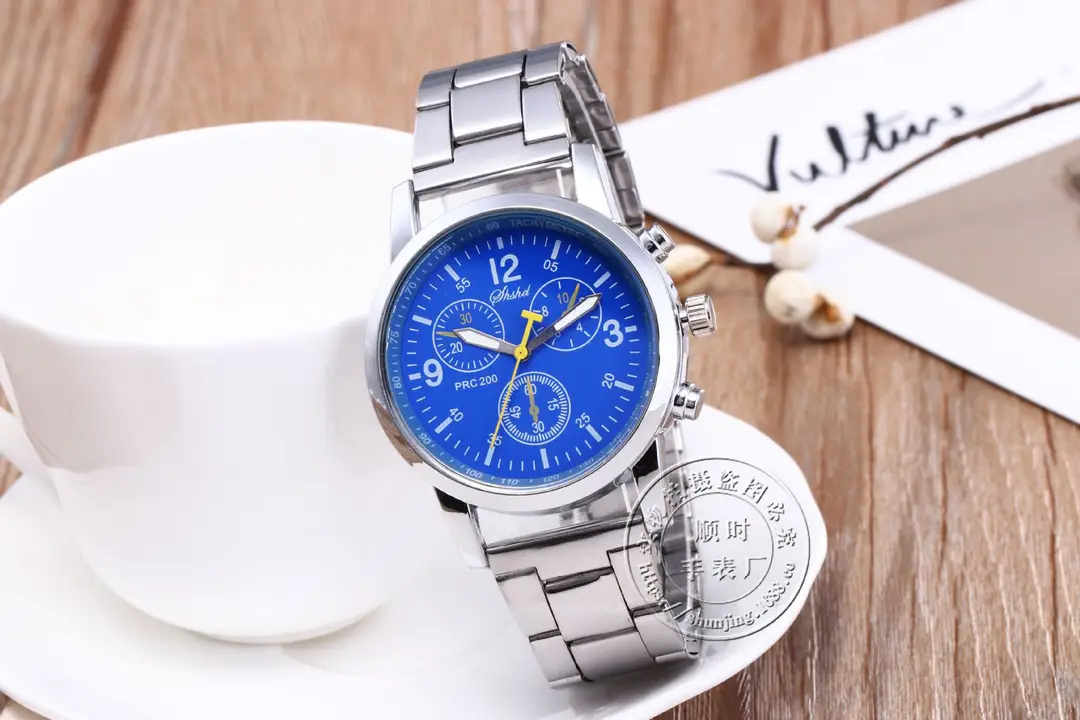 Aliexpress Watch Geneva Three-Eye Six-Hand Steel Band Quartz Watch Fashion Wristwatch Multifunctional Men's Watch — feature 4