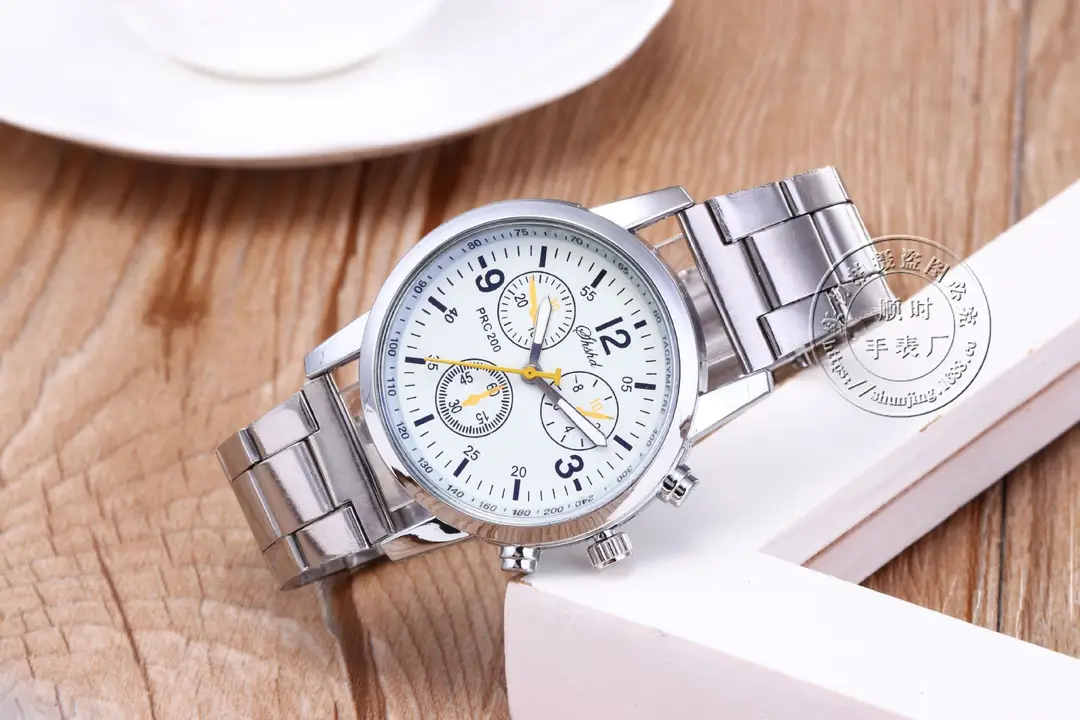 Aliexpress Watch Geneva Three-Eye Six-Hand Steel Band Quartz Watch Fashion Wristwatch Multifunctional Men's Watch — feature 6