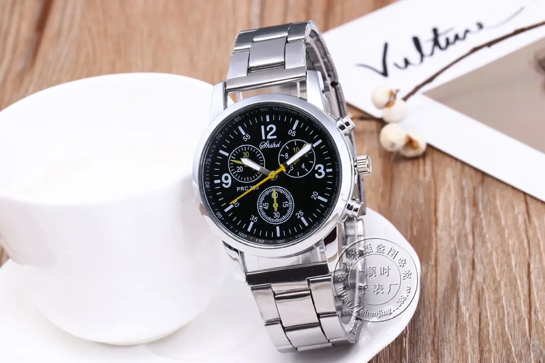 Aliexpress Watch Geneva Three-Eye Six-Hand Steel Band Quartz Watch Fashion Wristwatch Multifunctional Men's Watch — feature 7