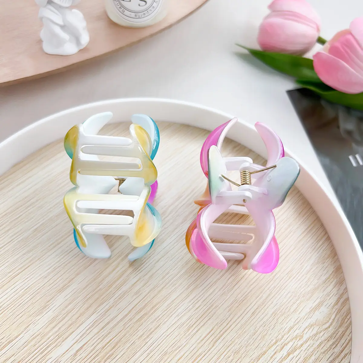Super Fairy New Five-Petal Flower Hairpin Clip Colorful Contrast - Image 7
