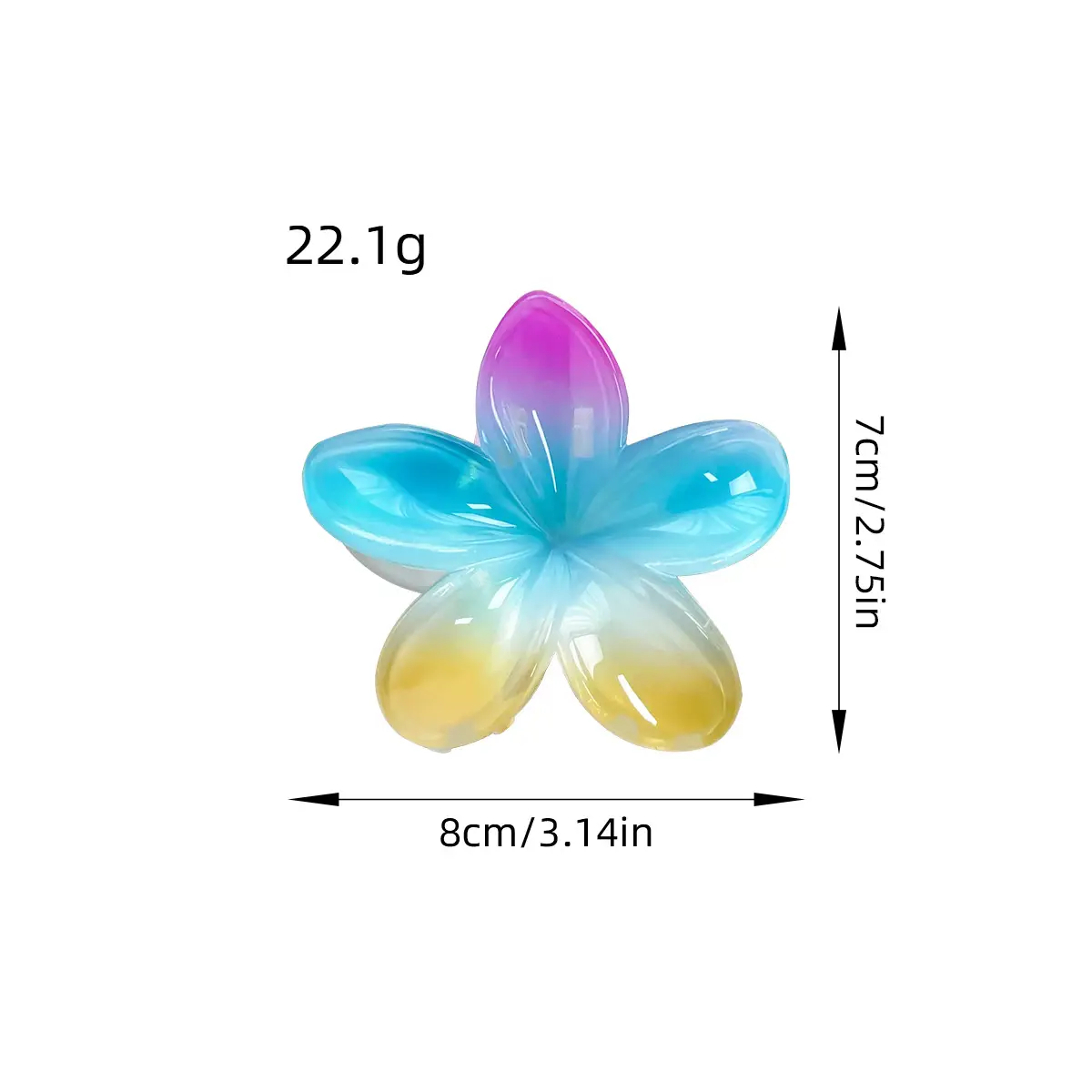 Super Fairy New Five-Petal Flower Hairpin Clip Colorful Contrast - Image 8