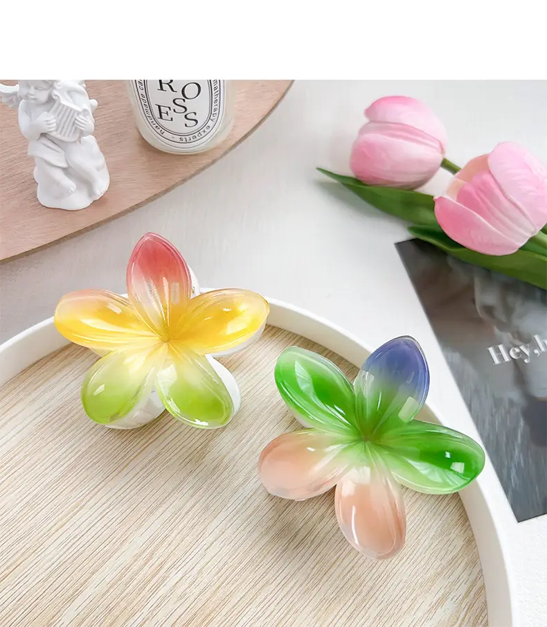 Super Fairy New Five-Petal Flower Hairpin Clip Colorful Contrast — feature 7