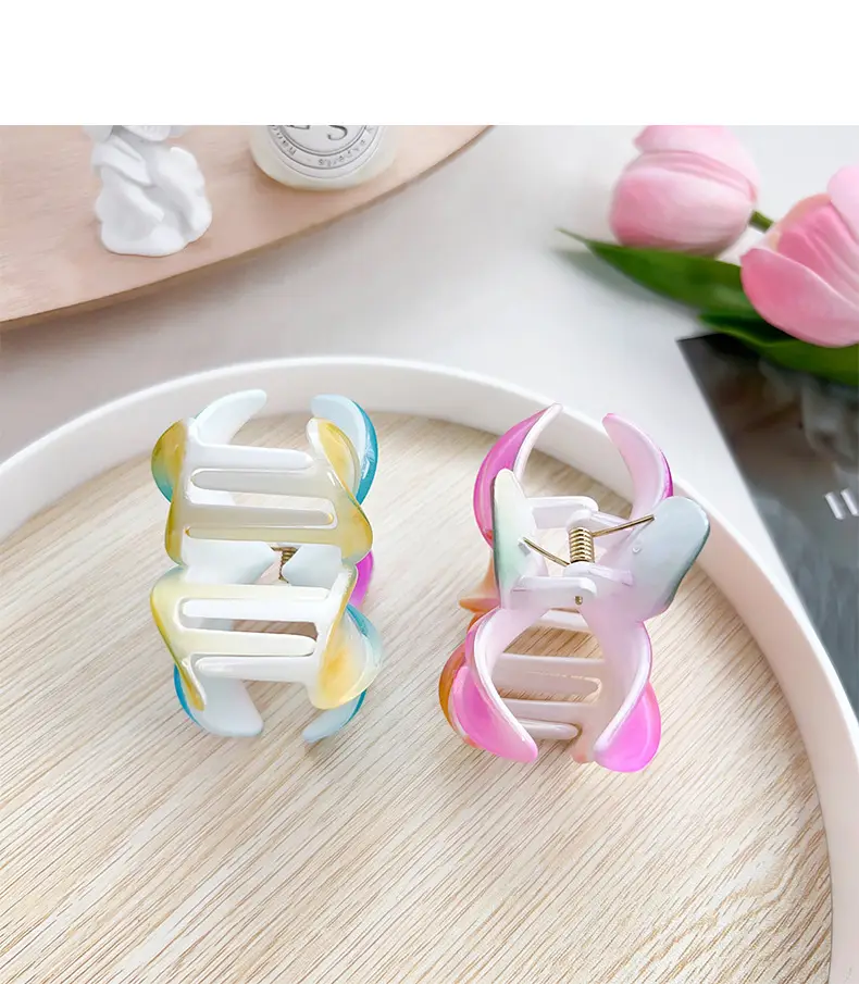 Super Fairy New Five-Petal Flower Hairpin Clip Colorful Contrast — feature 8