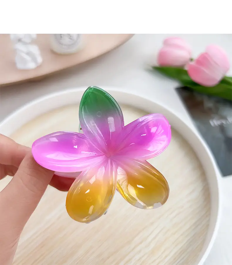 Super Fairy New Five-Petal Flower Hairpin Clip Colorful Contrast — feature 9