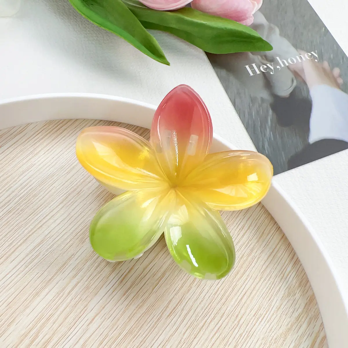 Super Fairy New Five-Petal Flower Hairpin Clip Colorful Contrast - Image 4