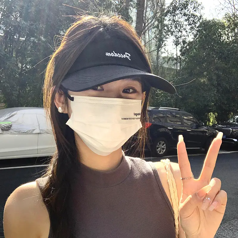 Women's White UV Visor Cap Set with Adjustable Strap - Image 6