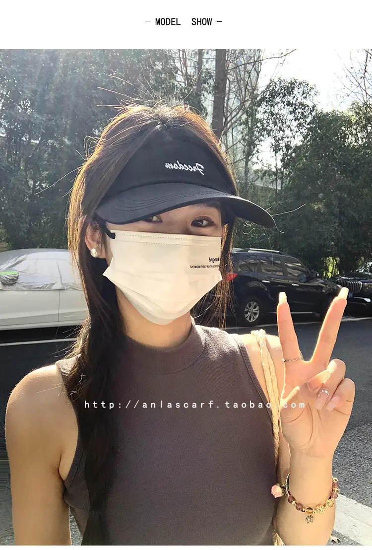 Women's White UV Visor Cap Set with Adjustable Strap — feature 2