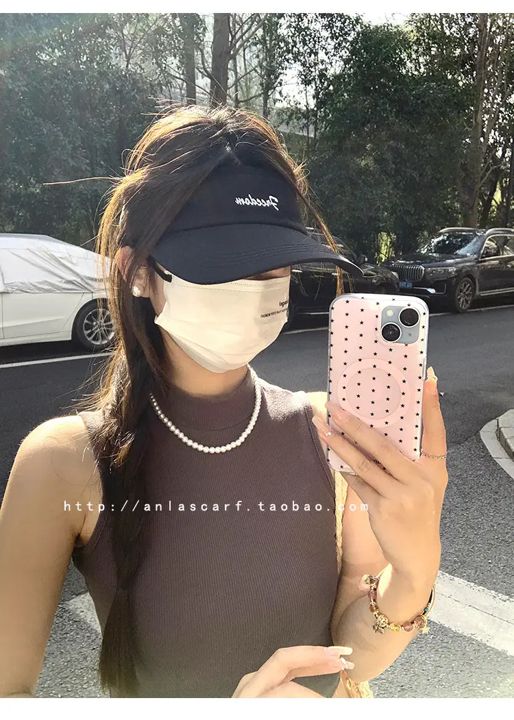Women's White UV Visor Cap Set with Adjustable Strap — feature 3