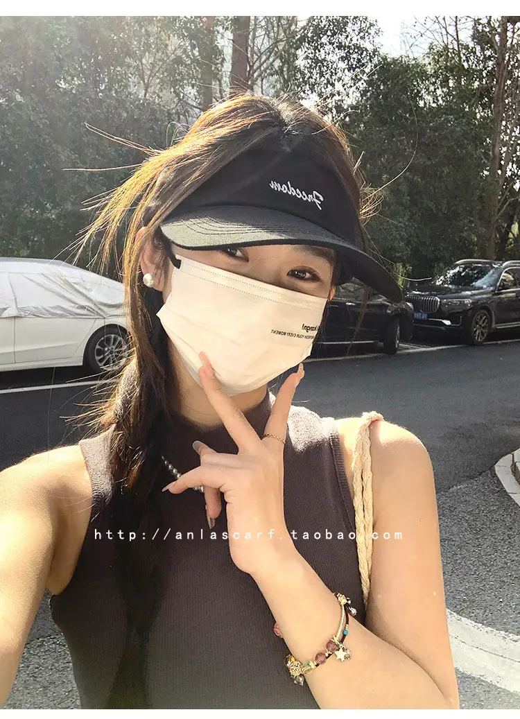 Women's White UV Visor Cap Set with Adjustable Strap — feature 4