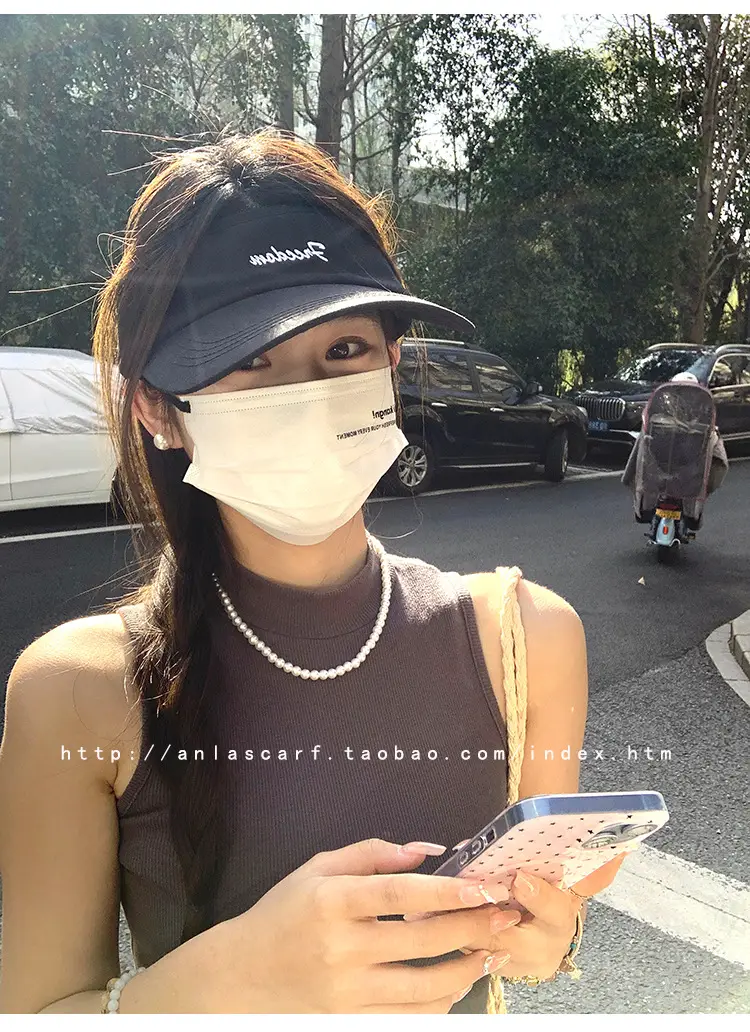 Women's White UV Visor Cap Set with Adjustable Strap — feature 6