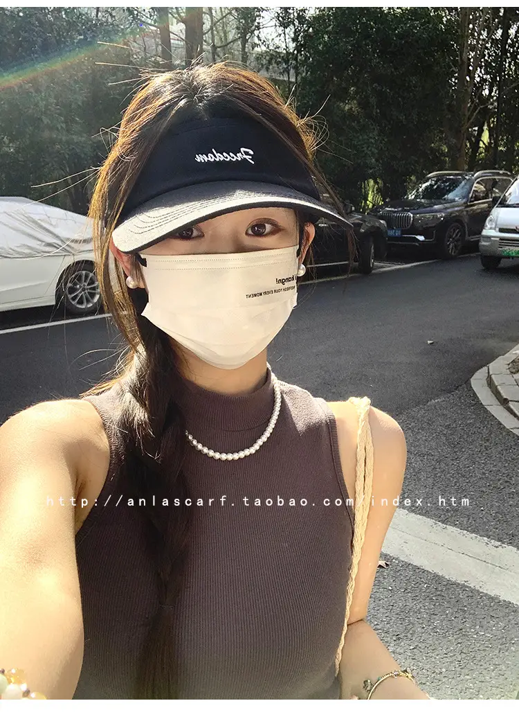 Women's White UV Visor Cap Set with Adjustable Strap — feature 9