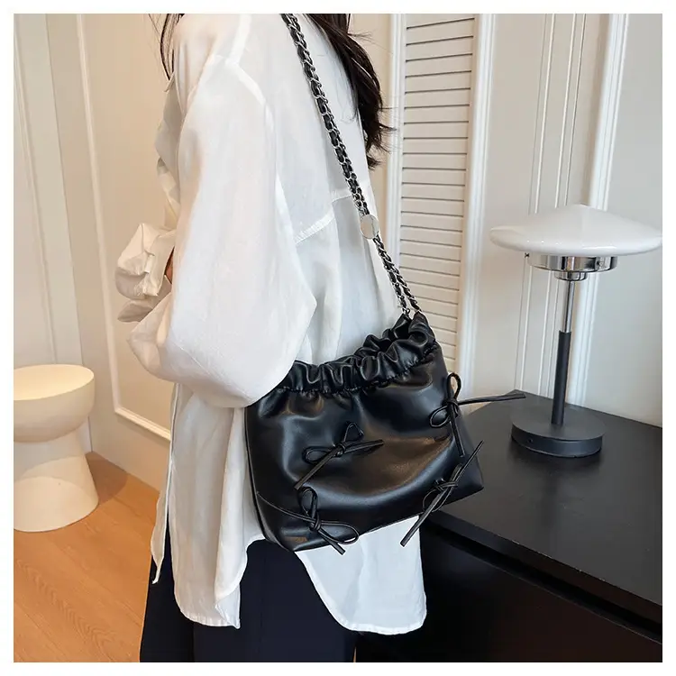 Pink Embroidered Chain Crossbody Bag for Women — feature 24