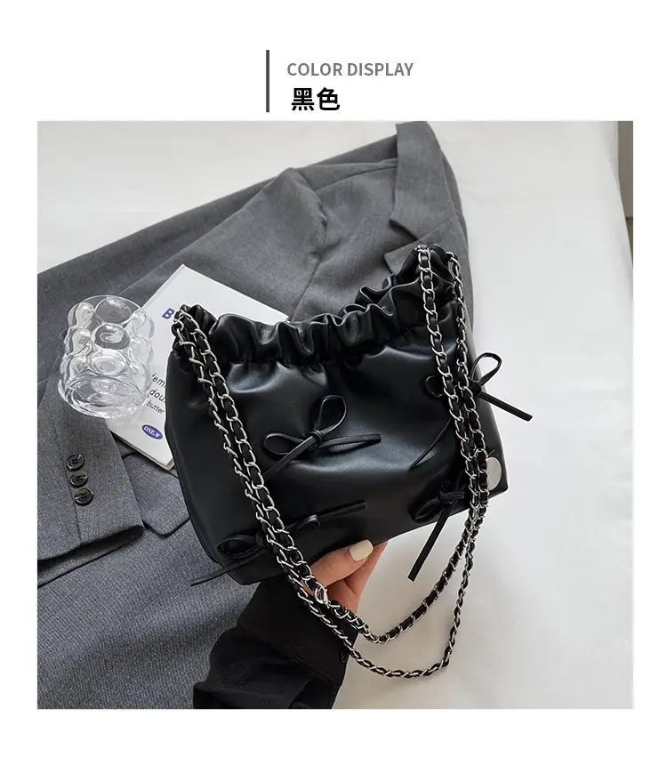 Pink Embroidered Chain Crossbody Bag for Women — feature 9