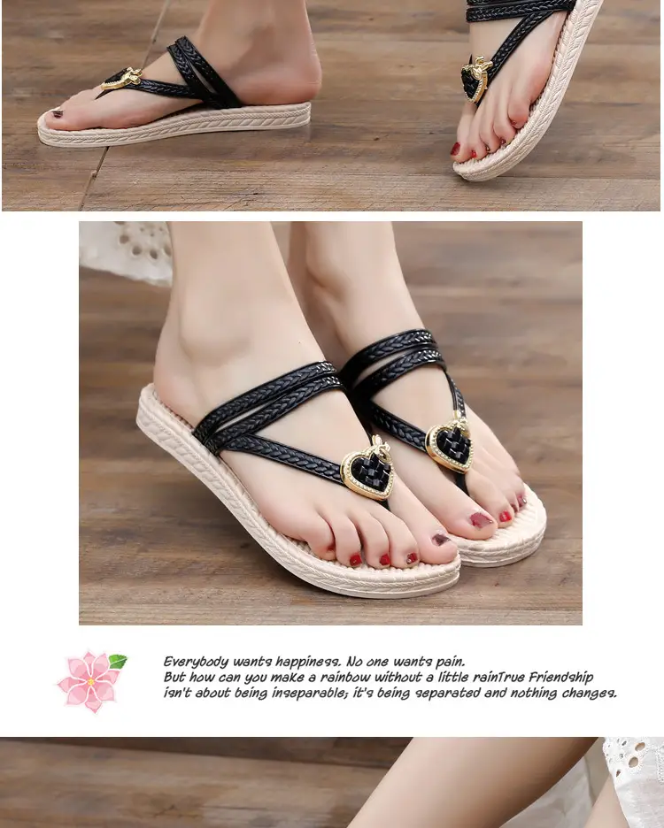 Fairy Style Flip Flops Women's Summer Flat Plastic Soft Bottom Comfortable Cyber Celebrity Two-Wear Sandals Flip Flops Sandals Flip Flops — feature 35