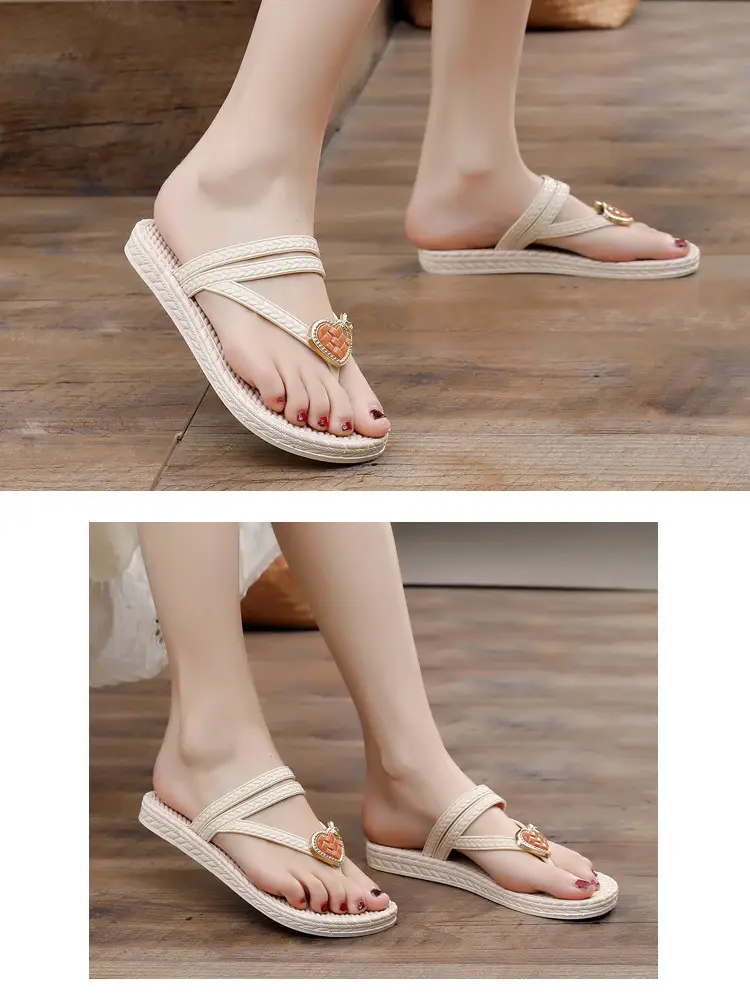 Fairy Style Flip Flops Women's Summer Flat Plastic Soft Bottom Comfortable Cyber Celebrity Two-Wear Sandals Flip Flops Sandals Flip Flops — feature 39