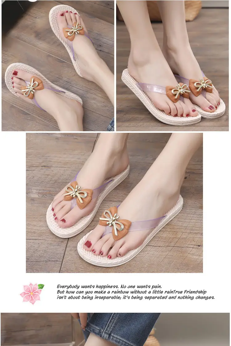 Fairy Style Flip Flops Women's Summer Flat Plastic Soft Bottom Comfortable Cyber Celebrity Two-Wear Sandals Flip Flops Sandals Flip Flops — feature 46