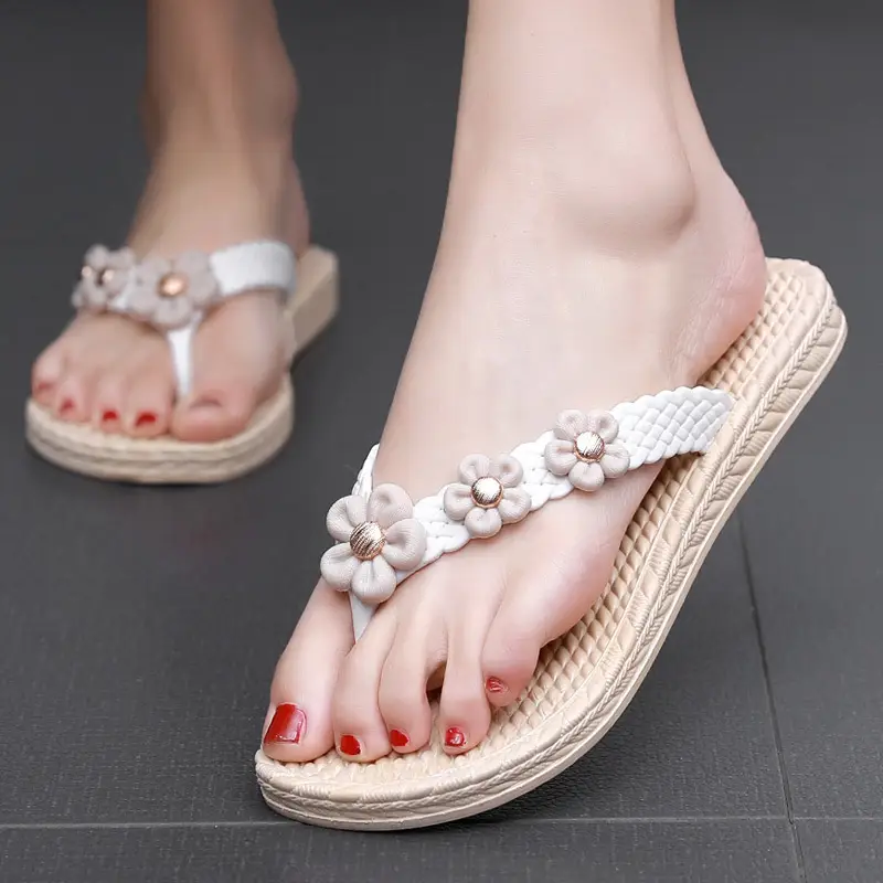 Fairy Style Flip Flops Women's Summer Flat Plastic Soft Bottom Comfortable Cyber Celebrity Two-Wear Sandals Flip Flops Sandals Flip Flops - Image 14