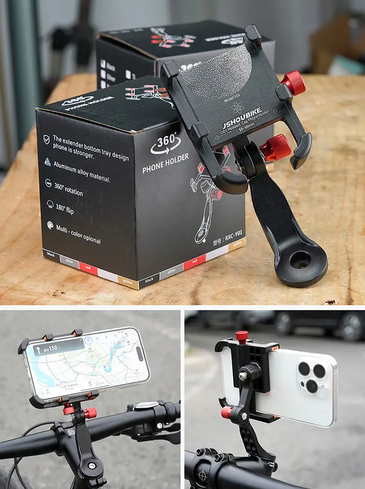 Bicycle Handle Stand Mobile Phone Bracket Aluminum Alloy Shockproof Mountain Road Bike Live Photographable Navigation Bracket Sports Outdoor — feature 15
