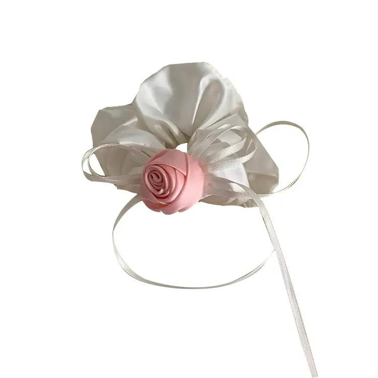 Gentle Rose Bow Hair Rings for Women