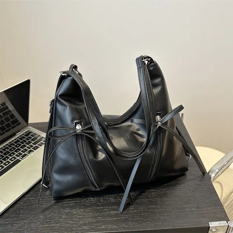 Large Capacity Korean Style Bow Shoulder Bag Women - Image 7