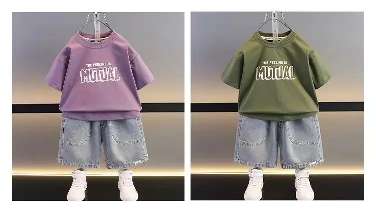 Boys Denim Shorts Short Sleeve Summer 2024 — feature 7