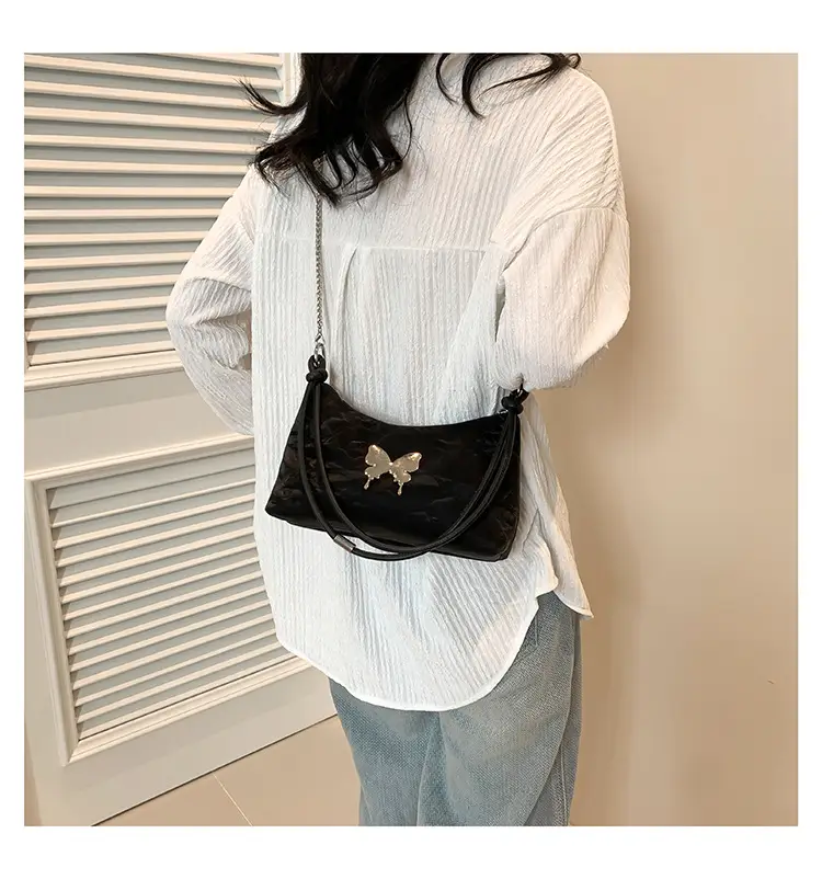 Pink Bow Shoulder Bag for Women Spring Summer — feature 11