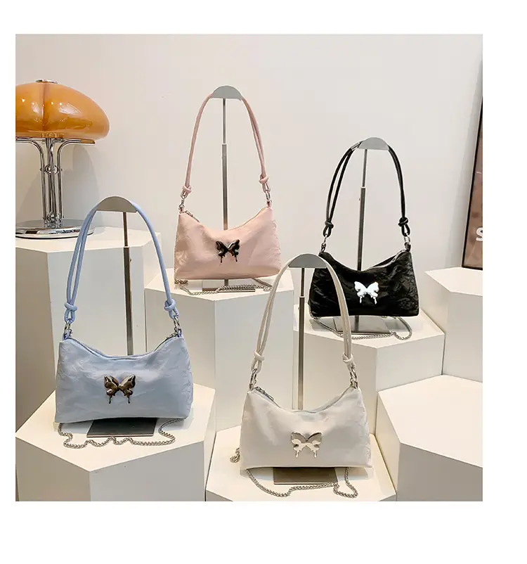 Pink Bow Shoulder Bag for Women Spring Summer — feature 19