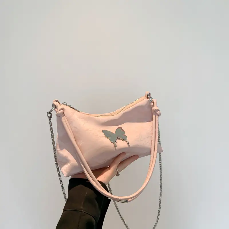 Pink Bow Shoulder Bag for Women Spring Summer - Image 4