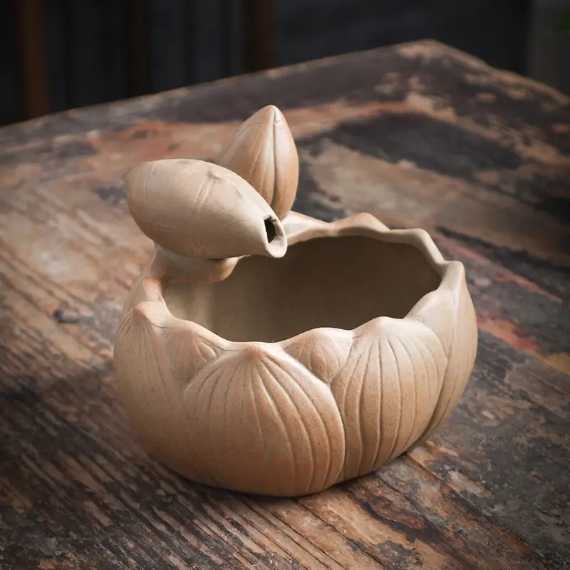 stoneware glaze-free raw soil firing fleshy flowerpot breathable plain burning classical simple potted fresh breathable fleshy plants