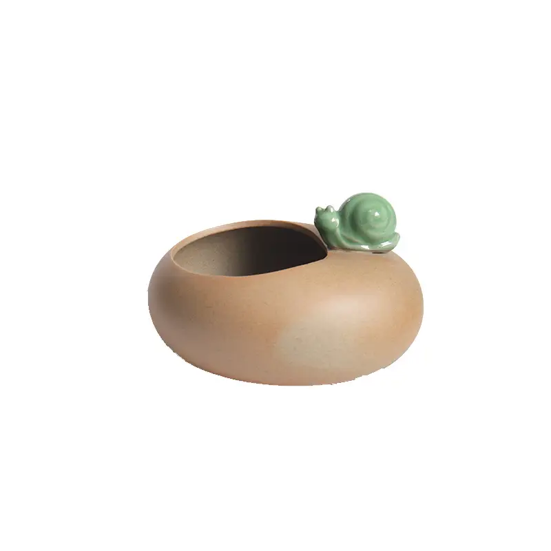 stoneware glaze-free raw soil firing fleshy flowerpot breathable plain burning classical simple potted fresh breathable fleshy plants