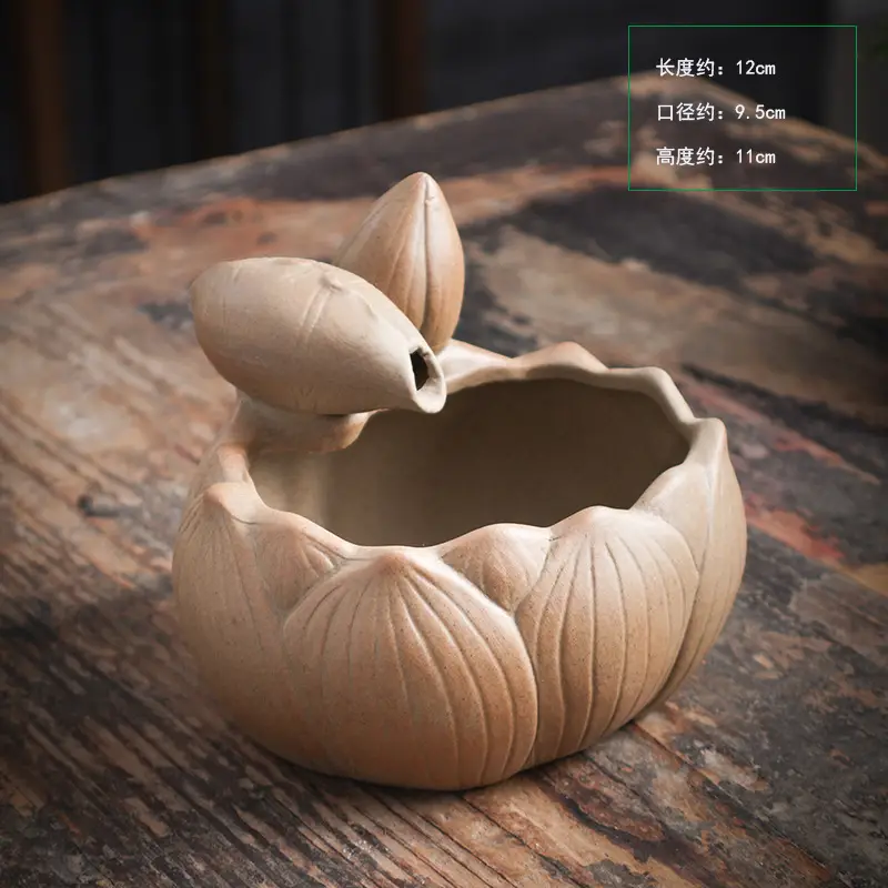 stoneware glaze-free raw soil firing fleshy flowerpot breathable plain burning classical simple potted fresh breathable fleshy plants