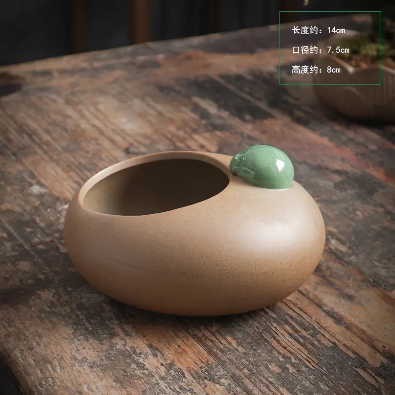 stoneware glaze-free raw soil firing fleshy flowerpot breathable plain burning classical simple potted fresh breathable fleshy plants