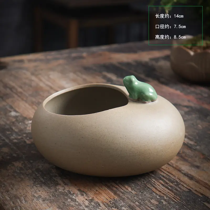 stoneware glaze-free raw soil firing fleshy flowerpot breathable plain burning classical simple potted fresh breathable fleshy plants