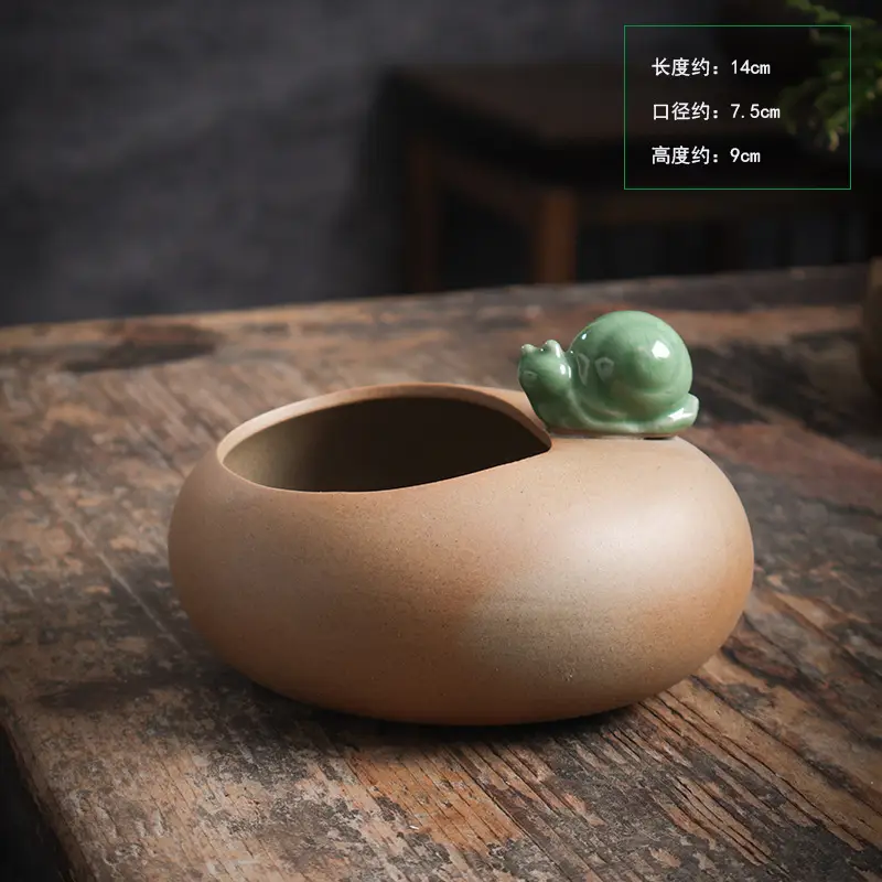 stoneware glaze-free raw soil firing fleshy flowerpot breathable plain burning classical simple potted fresh breathable fleshy plants