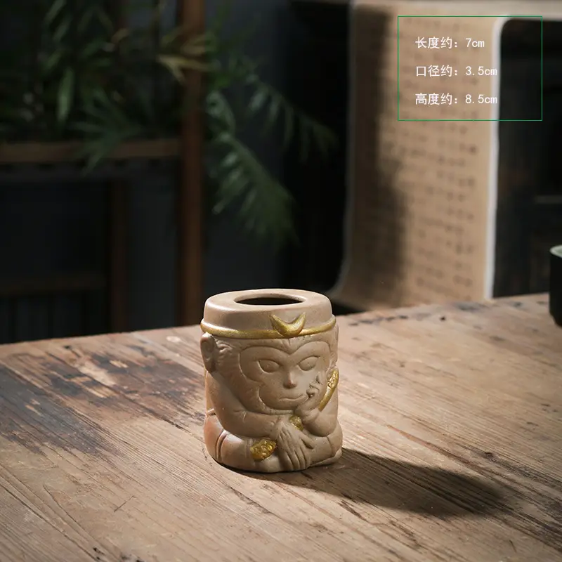 stoneware glaze-free raw soil firing fleshy flowerpot breathable plain burning classical simple potted fresh breathable fleshy plants