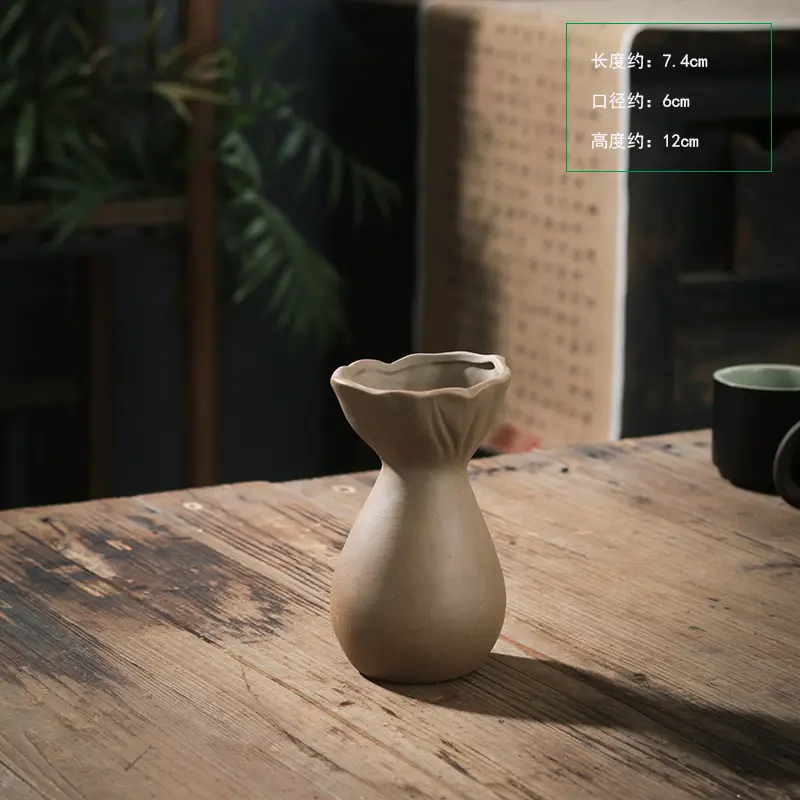 stoneware glaze-free raw soil firing fleshy flowerpot breathable plain burning classical simple potted fresh breathable fleshy plants