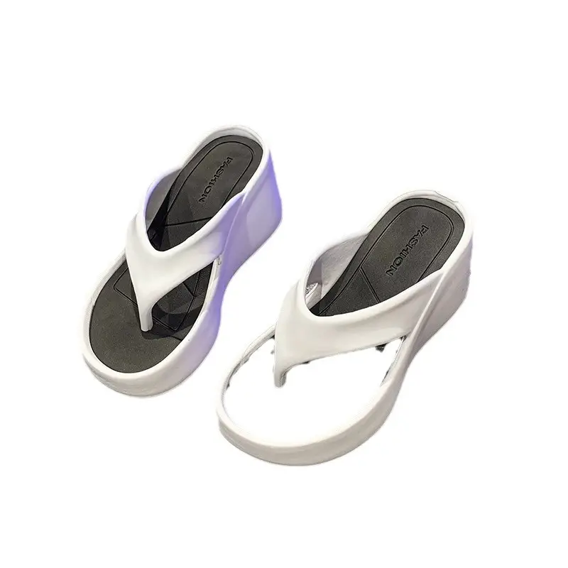 Cross-Border Hot-Selling 9cm Height-Increasing Flip-Flops for Women, Summer Beach Shoes for Petite Individuals, Instagram-Style Casual Thong Sandals - Image 7