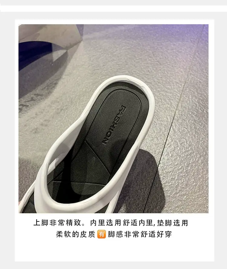 Cross-Border Hot-Selling 9cm Height-Increasing Flip-Flops for Women, Summer Beach Shoes for Petite Individuals, Instagram-Style Casual Thong Sandals — feature 5