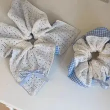 Black Polka Dot French Satin Hair Scrunchie — feature 10