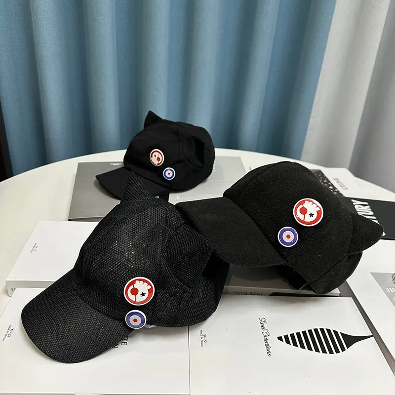 Asuka Cat Ears Baseball Cap Black - Image 17