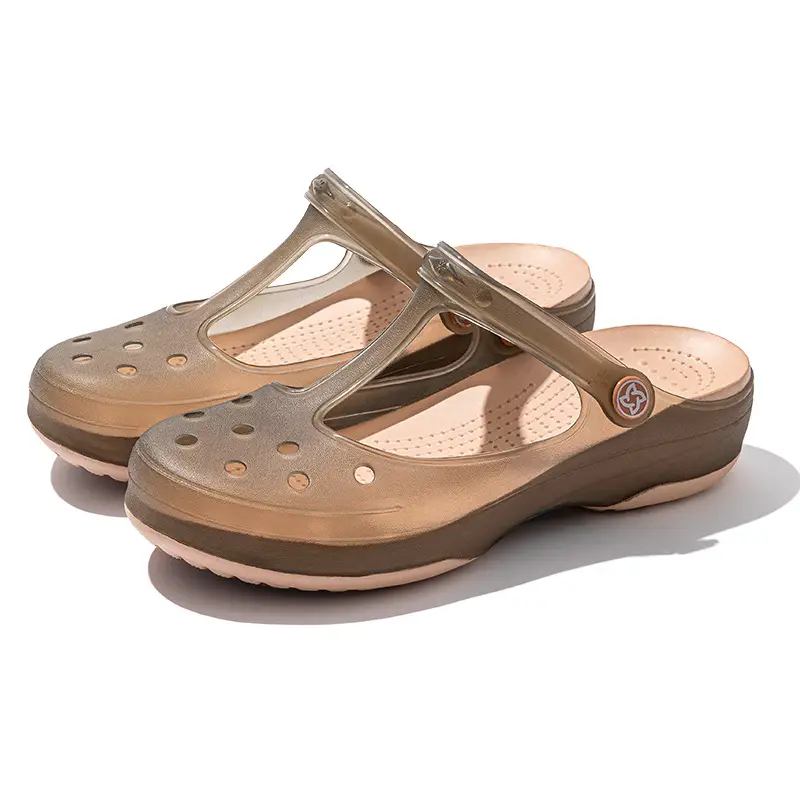 Jelly Toe-Toe Sandals for Women 2026 New Thick-Soled Non-Slip Soft-Soled Beach Clogs for Women for Summer Outdoor Wear