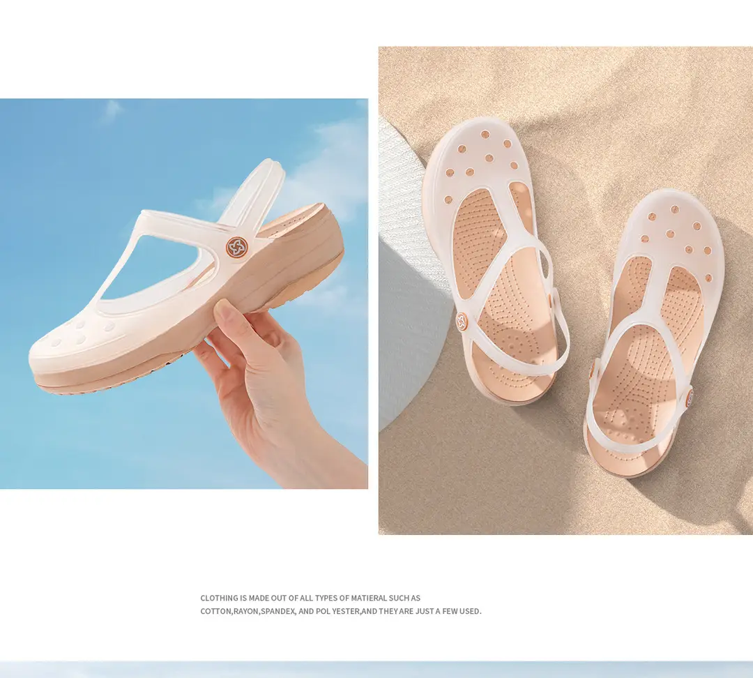 Jelly Toe-Toe Sandals for Women 2026 New Thick-Soled Non-Slip Soft-Soled Beach Clogs for Women for Summer Outdoor Wear — feature 15
