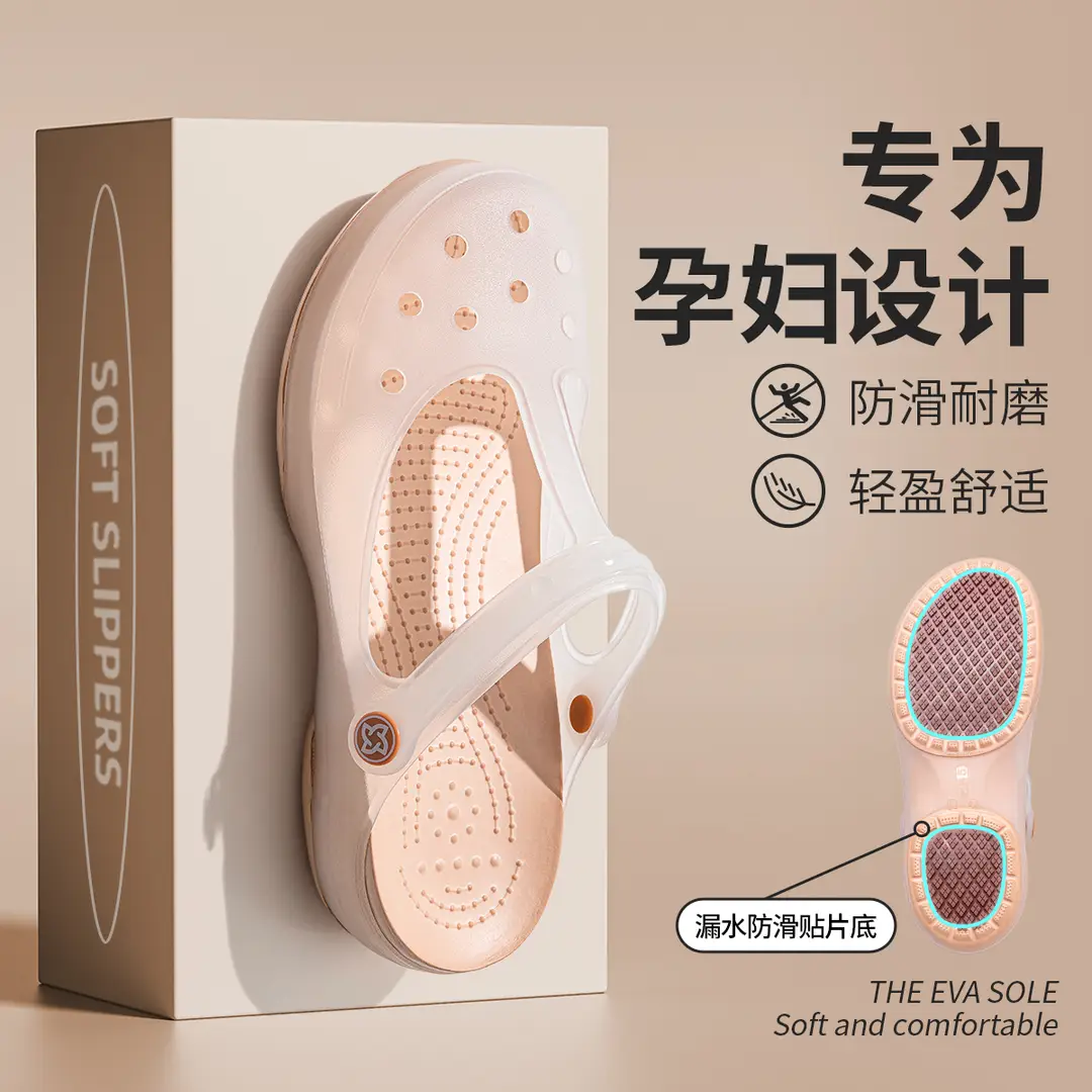 Jelly Toe-Toe Sandals for Women 2026 New Thick-Soled Non-Slip Soft-Soled Beach Clogs for Women for Summer Outdoor Wear