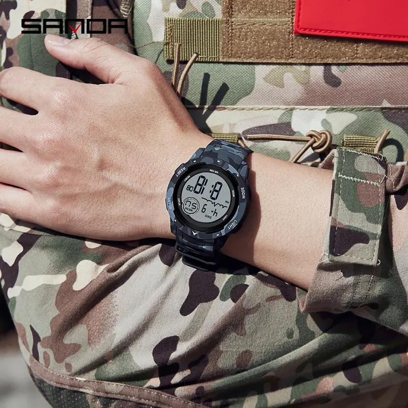 Sanda Camouflage Waterproof Tactical Watch - Image 23